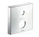 Hansgrohe-HG-Verlaengerungsrosette-eckig-2-Loch-mit-Mengenregulierungspfeil-Brushed-Bronze-14970140 gallery number 1